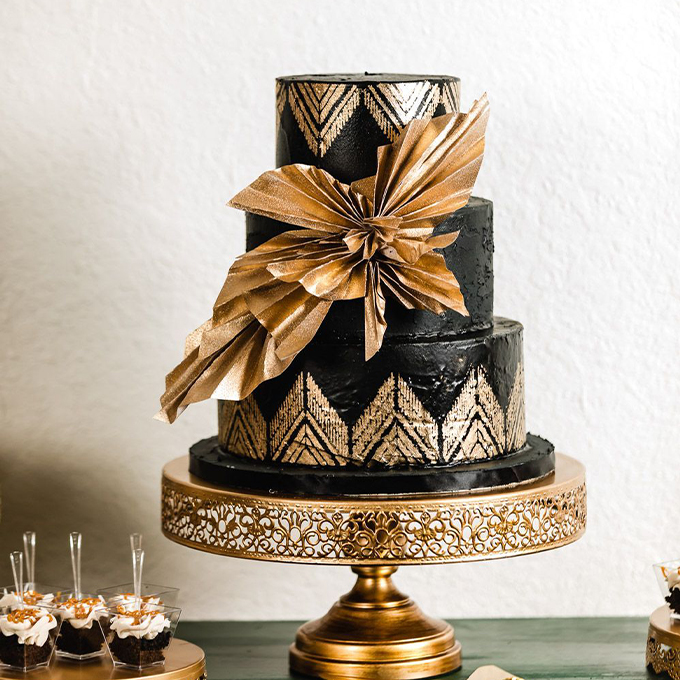 Sparkling wedding cake