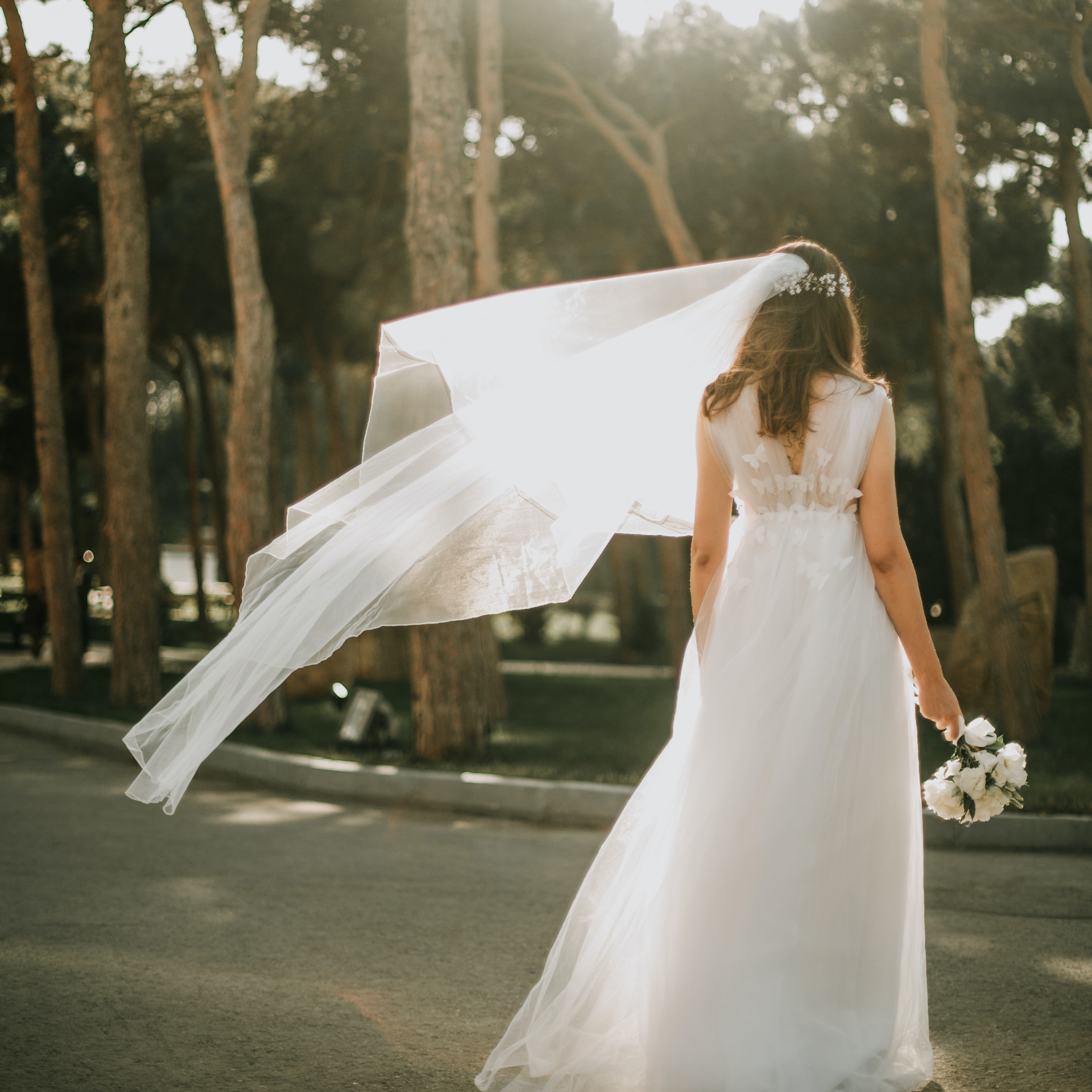 DANCER  Waltz length veil