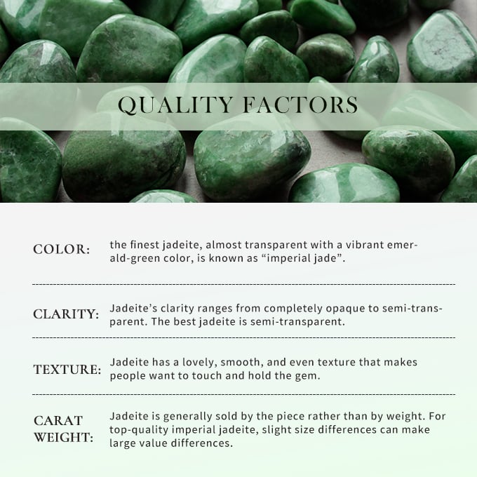 Quality factors of jade