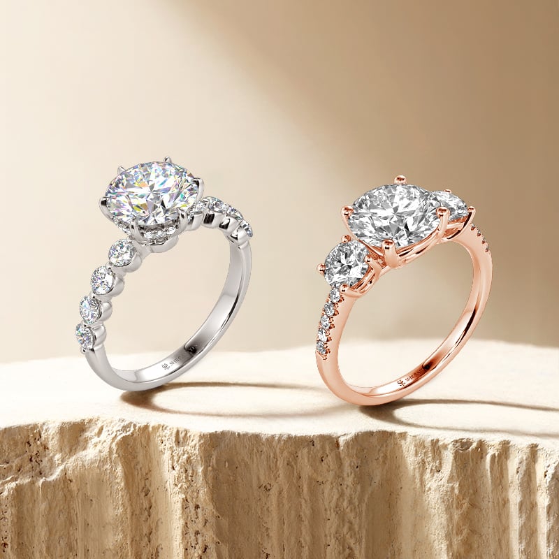 side stone engagment rings