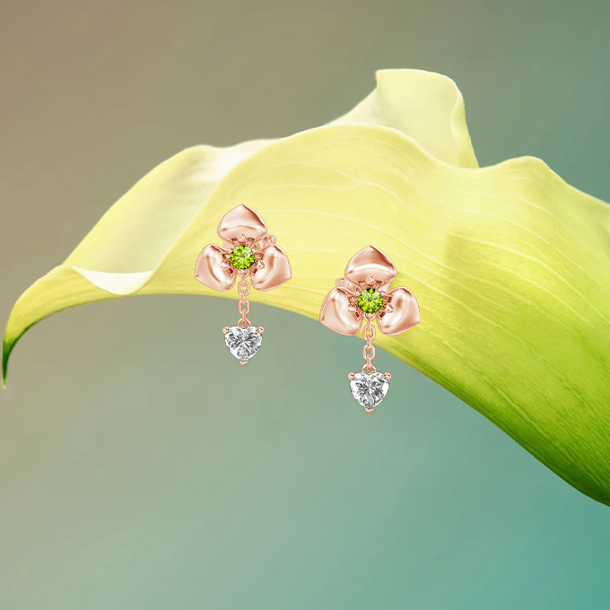 floral earrings