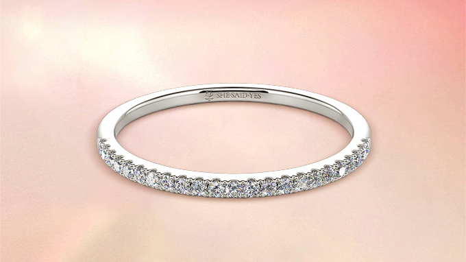 classic pave wedding band