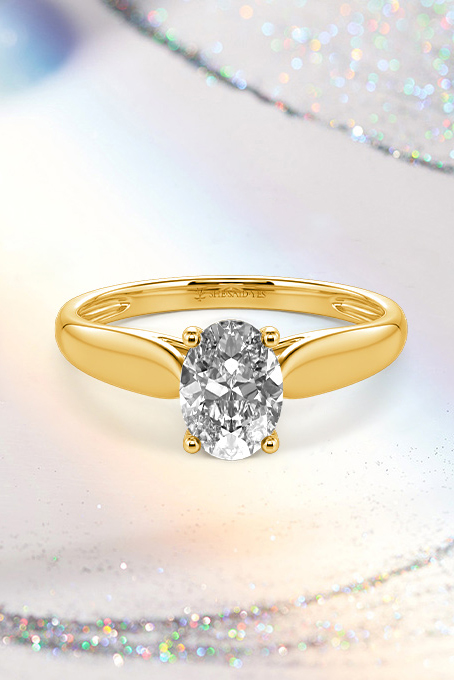 oval-cut solitaire engagement ring