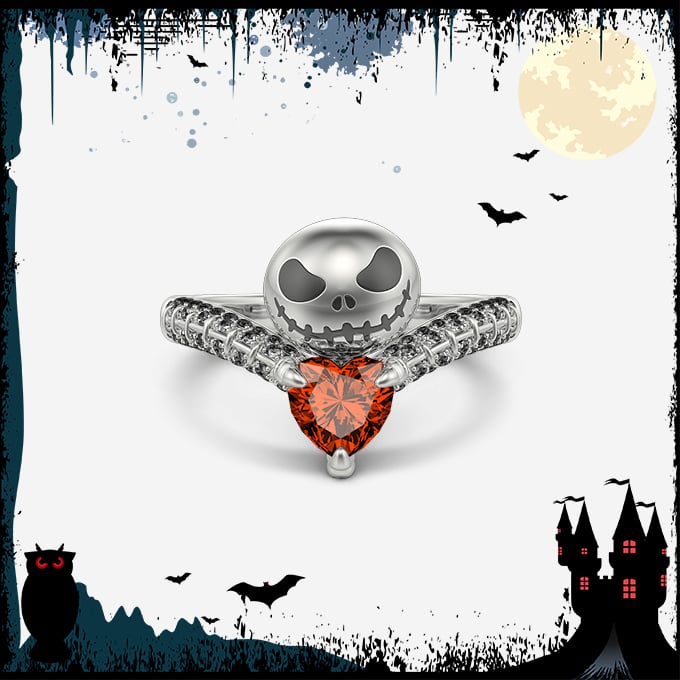 Halloween-styled engagement ring