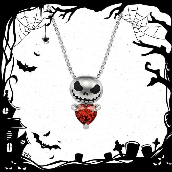 Halloween heart-cut pendant