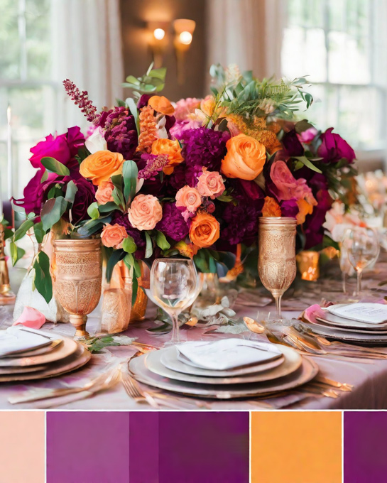 bold wedding color palettes
