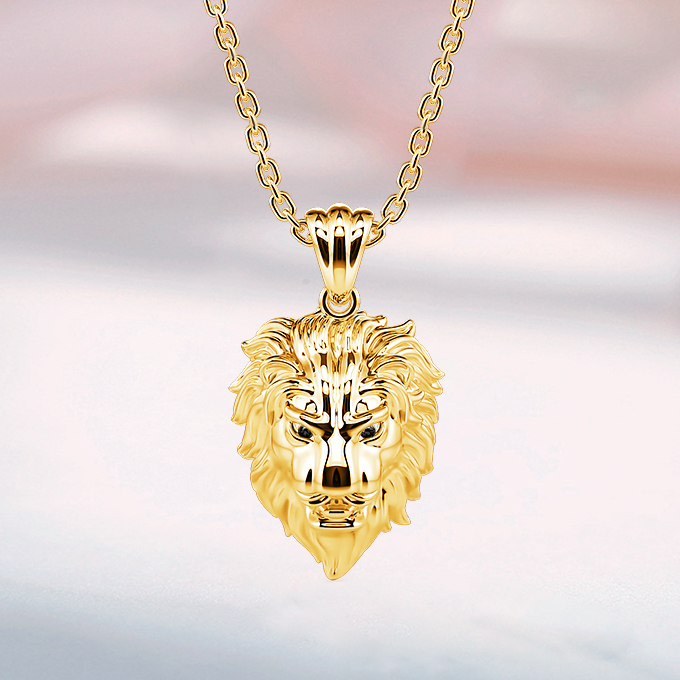 lion-inspired men's necklace