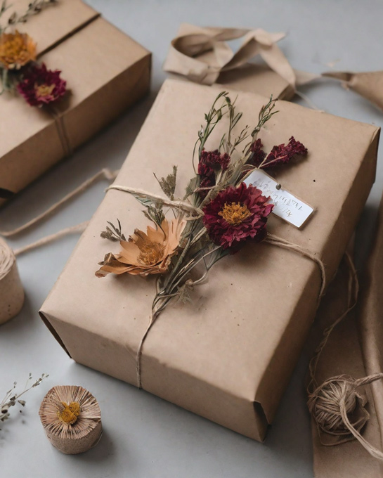 gift_package_with_craft_recycled_paper_and_dried_flowers