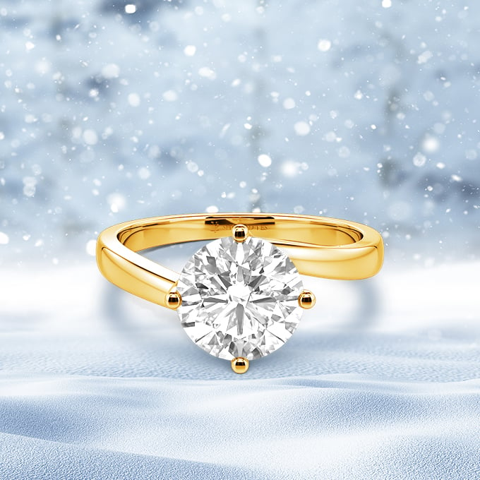 round-cut solitaire engagement ring