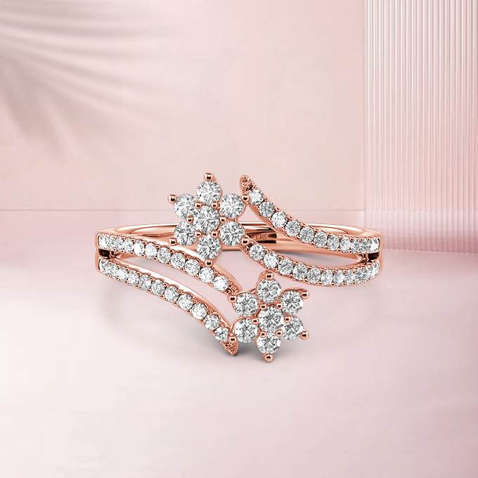 floral wedding ring