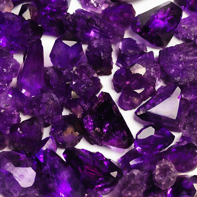 deep purple amethysts