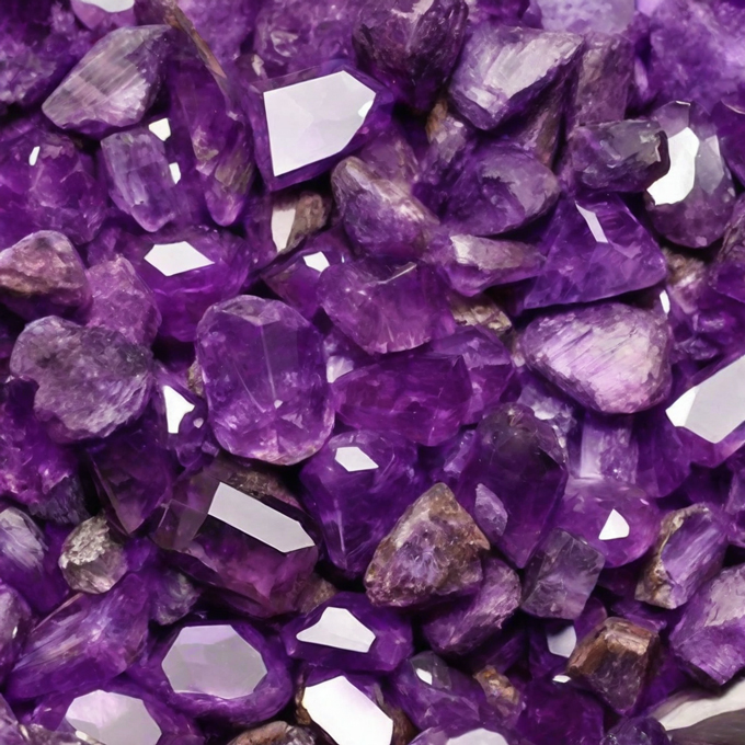 medium purple amethysts