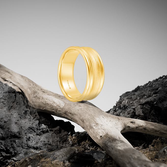 Matte Brushed Men's Wedding Ring