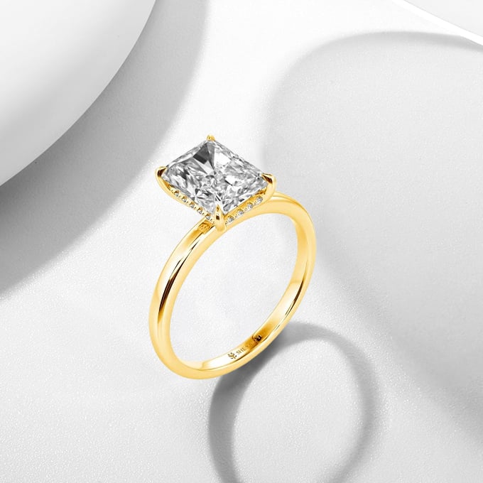 radiant-cut engagement ring