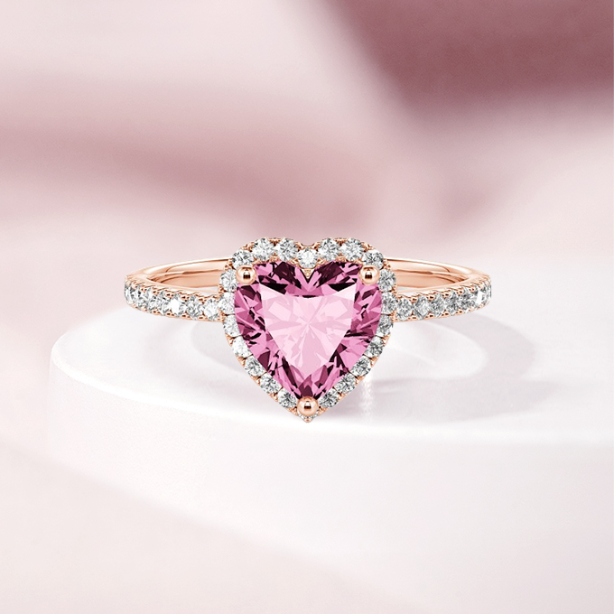 heart halo engagement ring