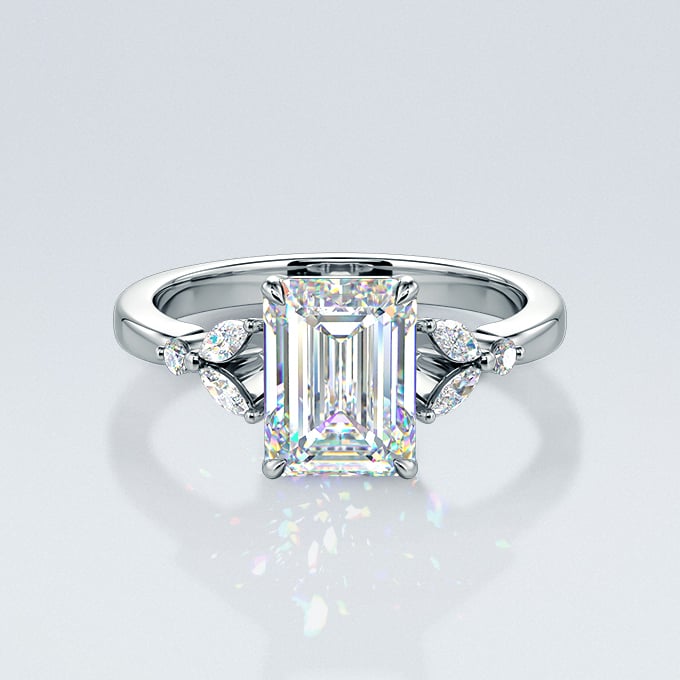 side-stone engagement ring