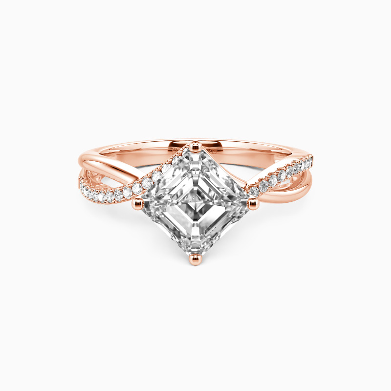 asscher-cut engagement ring