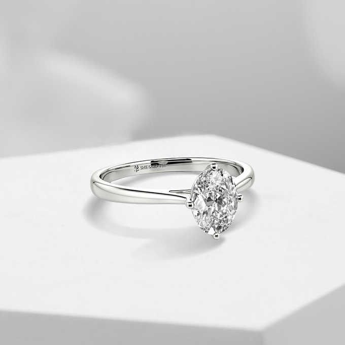 oval-cut solitaire engagement ring