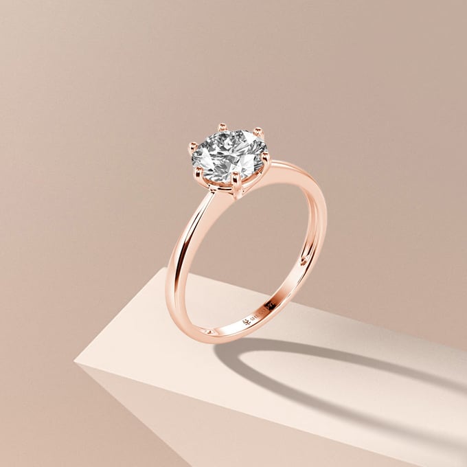 round solitaire engagement ring