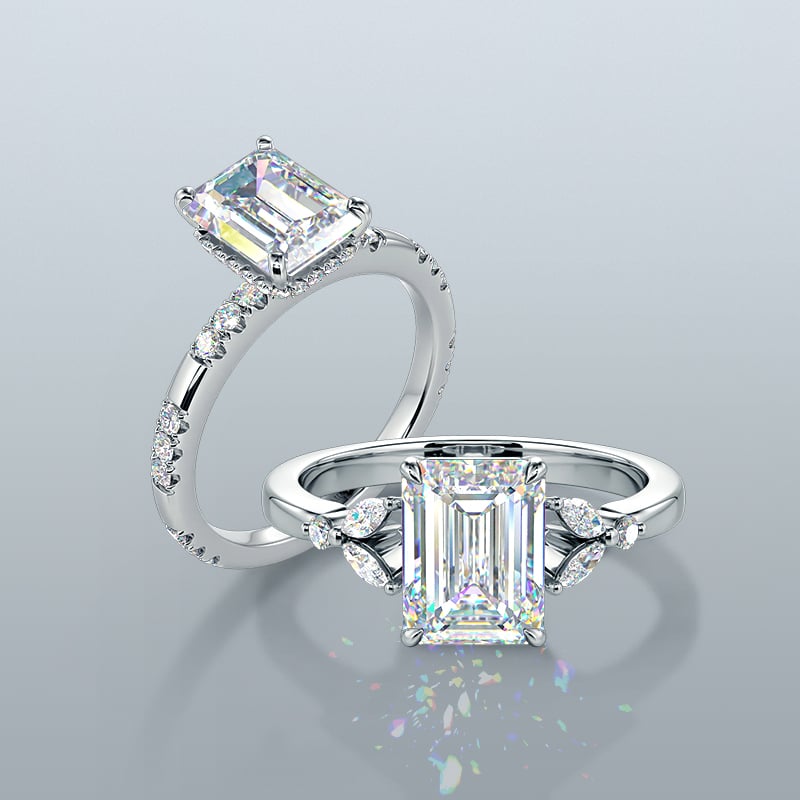 emerald-cut engagement rings