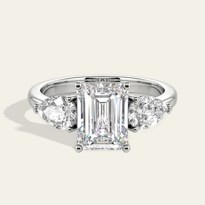 three-stone engagement ring