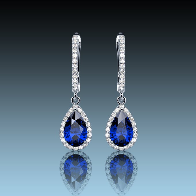 sapphire drop earrings