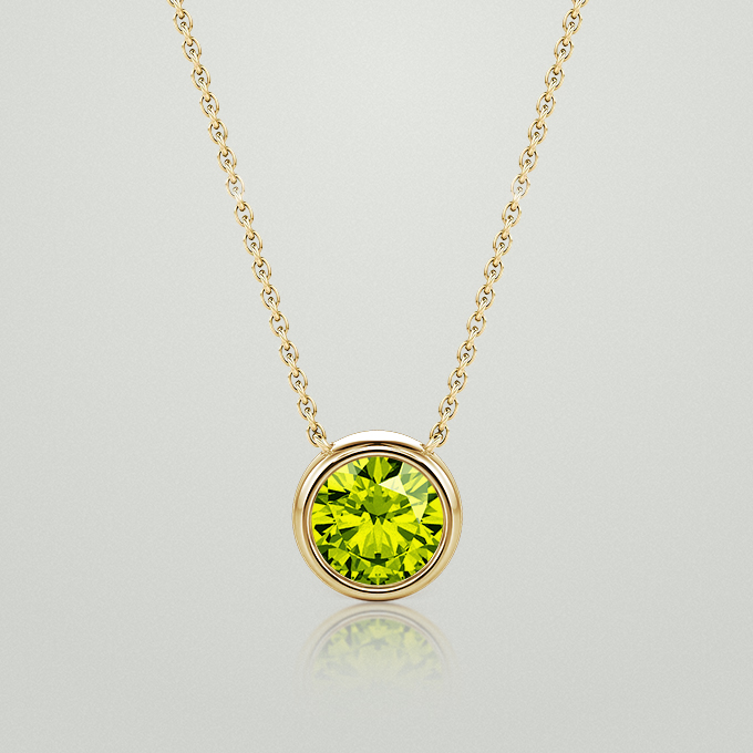 peridot solitaire necklace