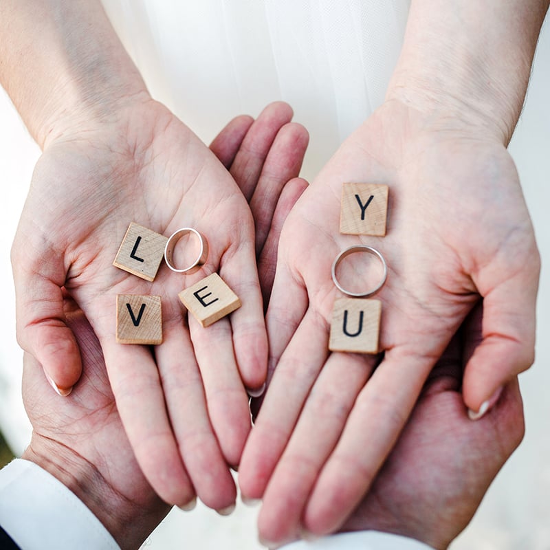 a pair of promise rings