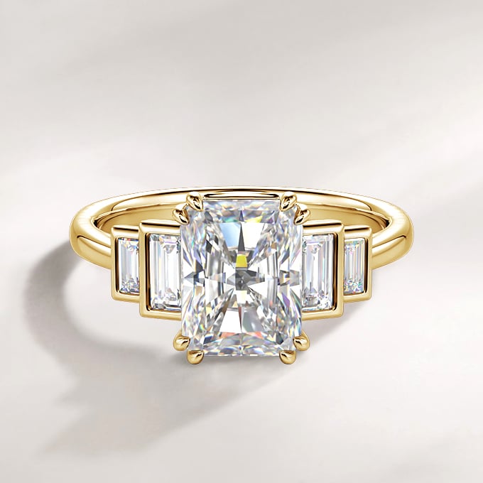 radiant-cut engagement ring