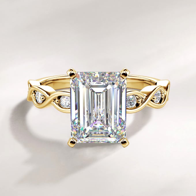 emerald-cut engagement ring