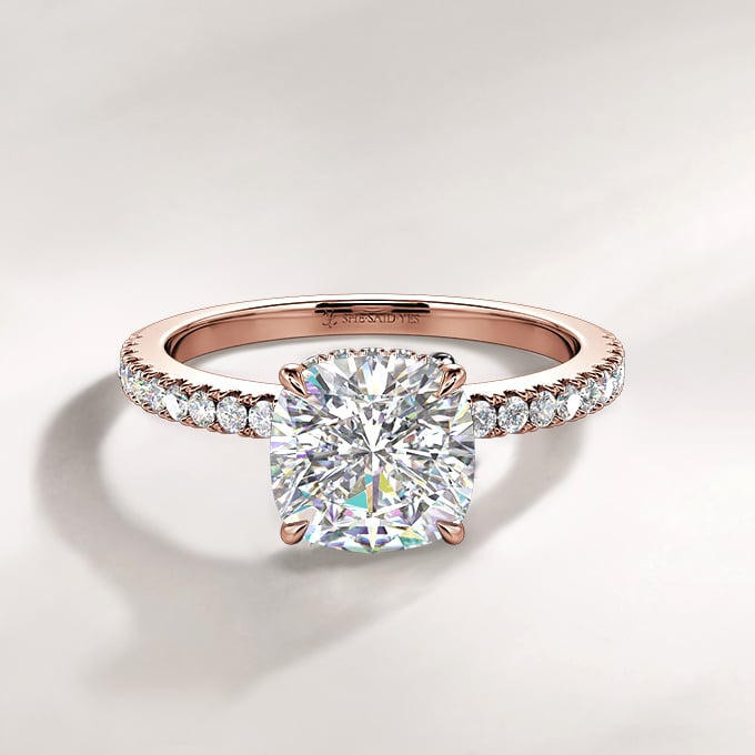 2ct cushion-cut engagement ring