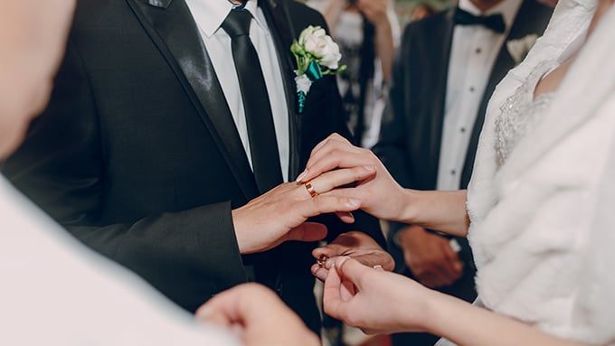 German wedding - exchange rings