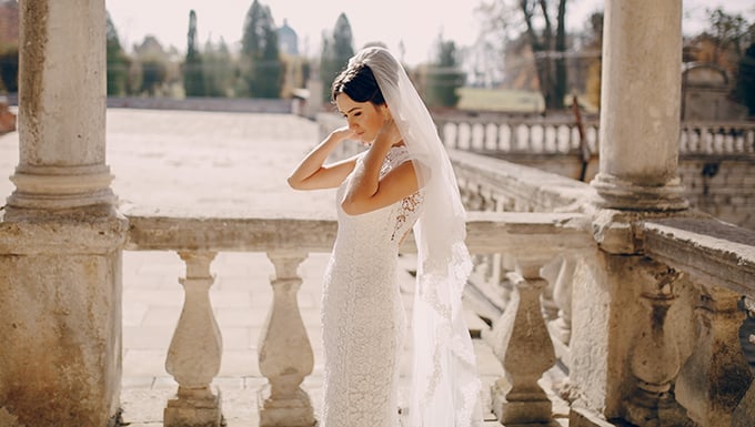 French wedding bride