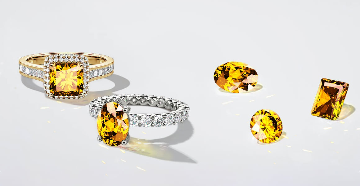 yellow gemstone rings