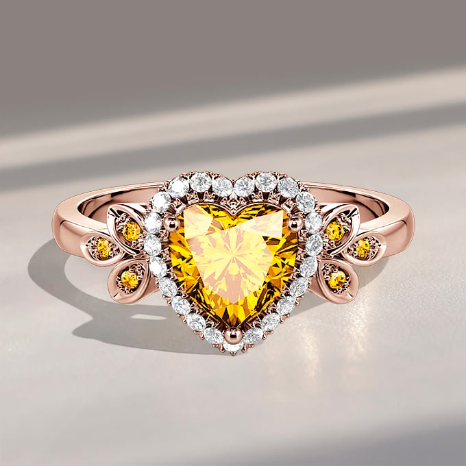 heart halo engagement ring