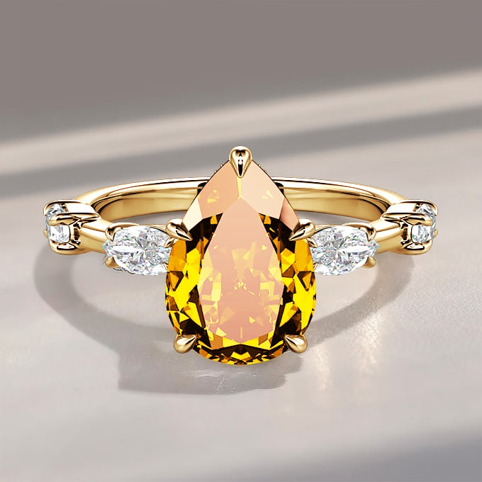 pear-cut engagement ring