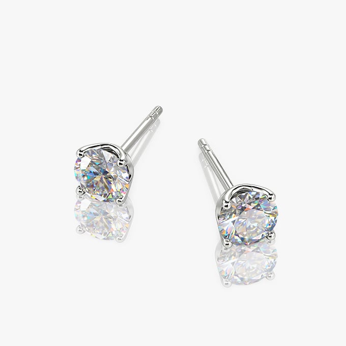 0.5ct round cut stud earrings