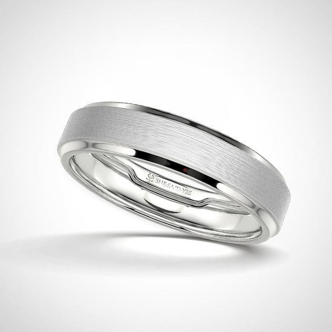 brushed men's wedding band