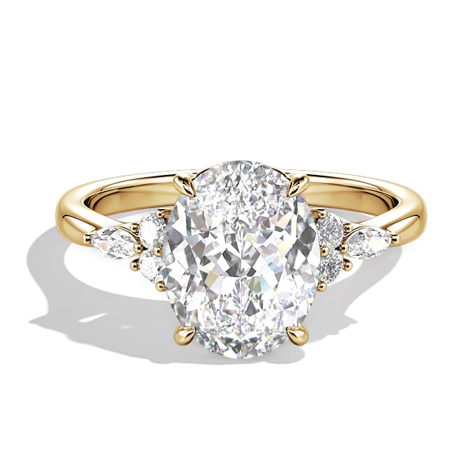 side-stone engagement ring