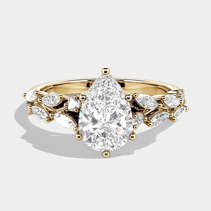 pear-cut engagement ring