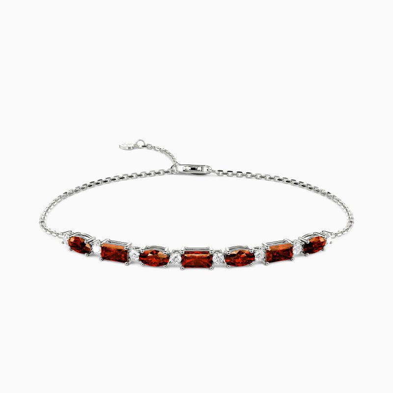 garnet half-tennis bracelet