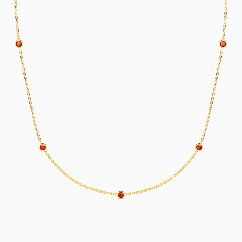 garnet station necklace