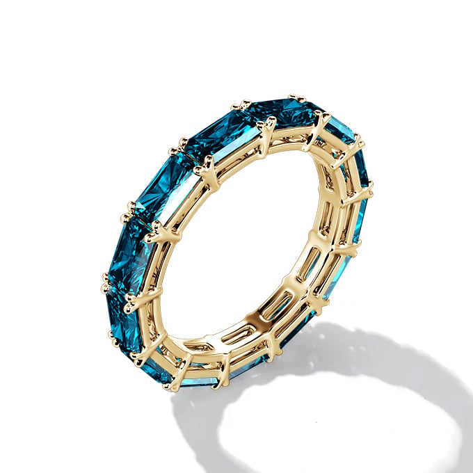 10k gold blue topaz eternity band