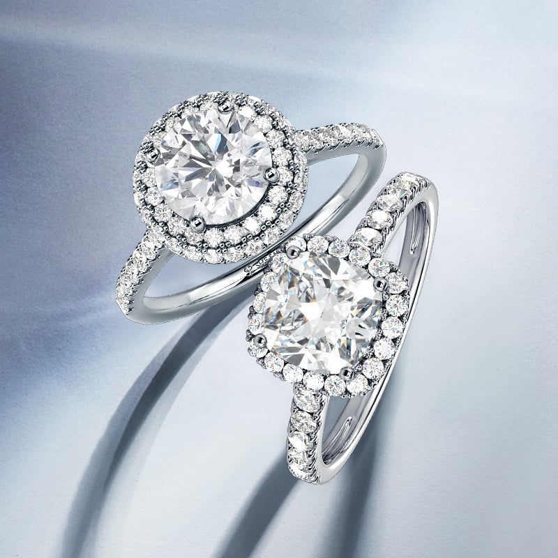 halo engagement rings