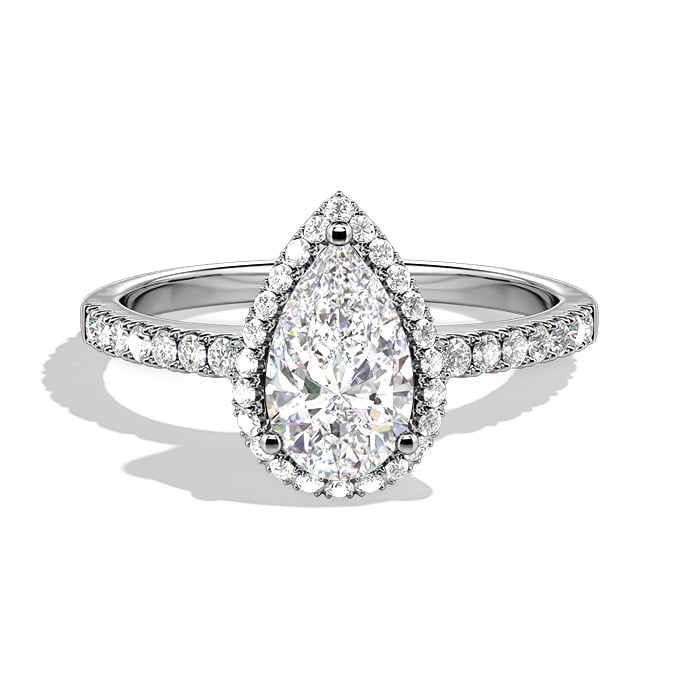 PEAR HALO RING