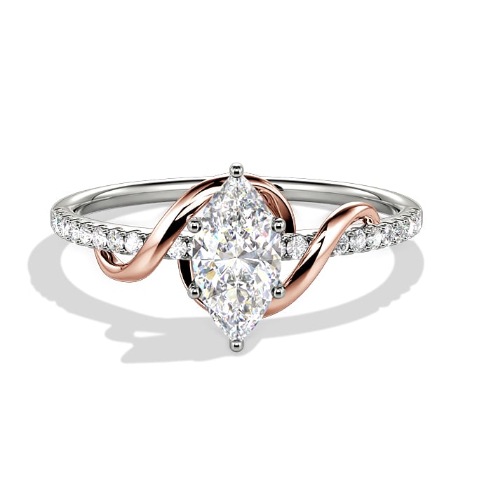 marquise side-stone ring