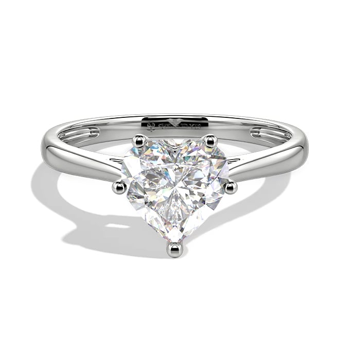 heart-cut solitaire ring