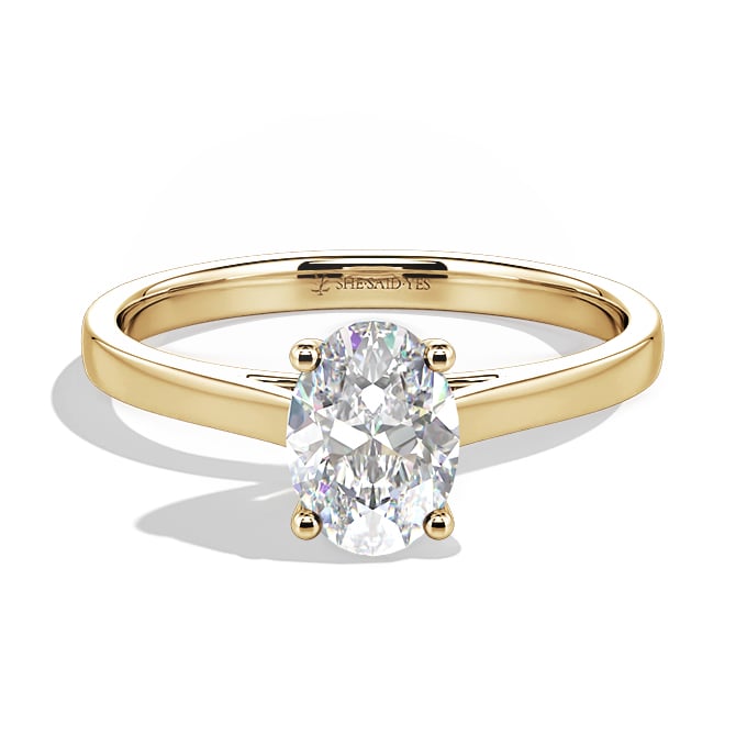 oval-cut solitaire engagement ring