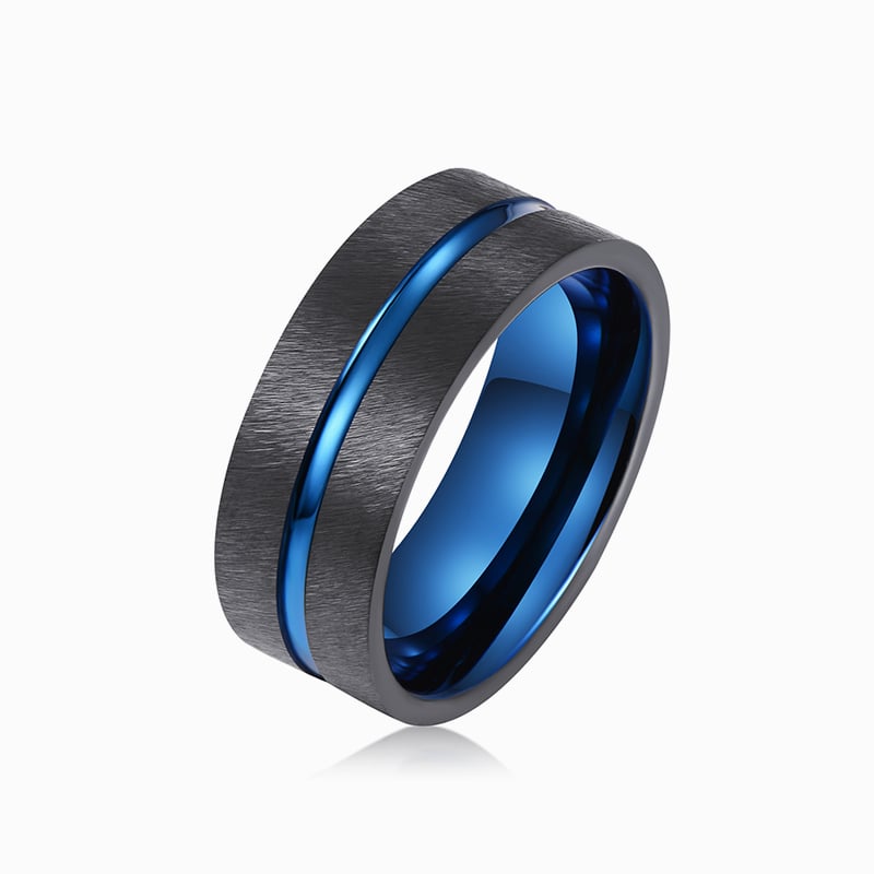 two-tone men's ring