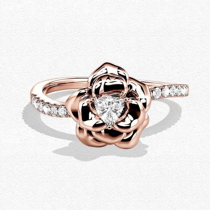 floral engagement ring